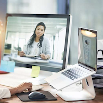 virtual meeting on computer